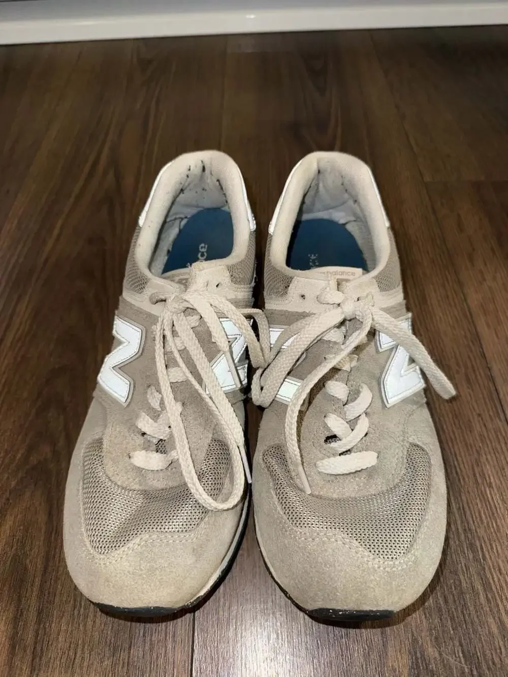 New Balance 574 Core Grey White Sneakers Size Women’s 9.5